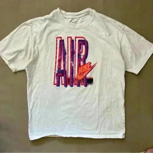 NIKE Air Logo Reissue T-Shirt M White Red Purple Max Retro 90's Loose - Picture 6 of 11